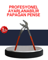 Dayanıklı Çelik Papağan Pense Ergonomik Yalıtımlı Sap
