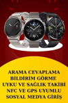 Dijital Göstergeli Bluetooth Kulaklık ve Bildirim Görebilen Akıllı Saat Alarm ve Titreşim