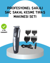 Ergonomik Profesyonel Tıraş Makinesi Saç Sakal Kesme ve Düzeltme
