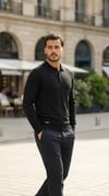 Erkek Düğme Yakalı Triko