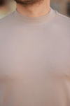 Erkek Ince çizgi Dokulu Kısa Kollu T-shirt
