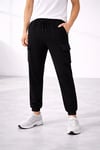 Erkek Jogger Eşofman Altı Regular Fit , Kargo Cepli, Lastikli Paça, Günlük Spor Pantolon - Siyah