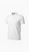Erkek Pike Kumaş Düğmeli Yaka Regular Fit Günlük Kısa Kol Tişört T-shirt - Beyaz