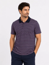 Erkek Pike Kumaş Gül Kurusu Çizgili Polo Yaka Tişört Kısa Kol T-Shirt - Siyah