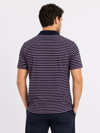 Erkek Pike Kumaş Gül Kurusu Çizgili Polo Yaka Tişört Kısa Kol T-Shirt - Siyah