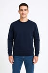 Erkek Üç İplik Düz Bisiklet Yaka SweatShirt - Lacivert