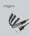 Evrensel 3 Başlıklı Şarj Kablosu – iPhone Huawei Samsung İçin