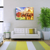 Fil ve  Arkada Geleneksel Hint Yapıları Kanvas Tablo 50 x 70