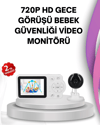 Gece Görüşlü Bebek Kamerası Ninni ve Alarm Özellikli