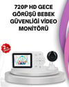 Gece Görüşlü Bebek Kamerası Ninni ve Alarm Özellikli