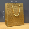 Gold Geometrik Desenli Orta Boy Karton Hediye Çantası
