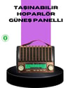Güneş Enerjili Taşınabilir Radyo ve Bluetooth Hoparlör Çok Fonksiyonlu