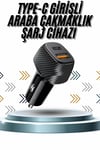 Hızlı Oto Şarj Cihazı 38W Çift Girişli HIzlı Şarj Oto Çakmaklık Type-C