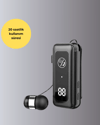 İçi Sarılabilen Kablo ve Yaka Klipsli Bluetooth Kulaklık