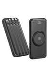 Kablosuz Çoklu Şarj Girişli 10.000 Mah Kablolu Powerbank Taşınabilir