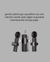 Kablosuz Mikrofon - Telefon ve Bilgisayar Uyumlu