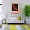 Kırmızı vre Siyah Tonlarda Yarasa Görselli Poster Kanvas Tablo 50 x 70