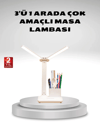 Kısılabilir LED Masa Lambası – Kalemlik ve Telefon Standlı, Göz Yormayan Işık