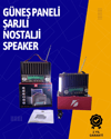 KTF-1428 Solar Enerjiyle Şarj Olabilen Bluetooth Nostalji Hoparlör – Taşınabilir, Güçlü Ses, MP3 Okuyucu