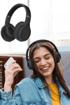 Kulak Üstü Kablosuz Bluetooth Kulaklık Gürültü Önleyici Uzun Şarj Süreli