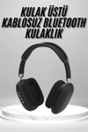 Kulak Üstü Kablosuz Bluetooth Kulaklık Yumuşak Süngerli SD Kart Girişli