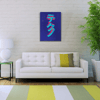 Mavi Tonlarda Japonca Poster Kanvas Tablo 50 x 70