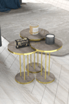 ORTA SEHPA VE ZİGON SEHPA TERRA SET GOLD GORDİON