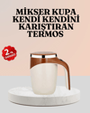 Paslanmaz Çelik Şarjlı Karıştırma Kupa – Otomatik Manyetik Blender Fincan