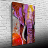 Pastel Renklerde Dekoratif Fil Görseli Kanvas Tablo 50 x 70