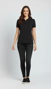 Pike Kumaş Düğmeli Yaka Regular Rahat Günlük Kısa Kol Tişört T-shirt - Siyah