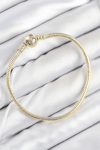Pirinç Charm Topcuk Model Gold Renk Kadın Bileklik