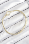 Pirinç Charm Zirkon Taşlı Yonca Model Gold Renk Kadın Bileklik