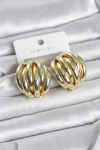 Pirinç Gold Renk Vintage Kadın Küpe