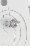 Pirinç Gümüş Renk Zirkon Taşlı Kadın Kıkırdak Model Küpe