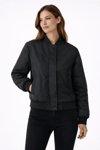 Premium Bomber Ceket Çıtçıt Kapamalı, Ribana Manşetli, Astarlı, Regular Fit Mont - Siyah