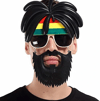 Rasta Peruklu Bob Marley Parti Gözlüğü