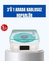 Retro Tasarımlı Gece Lambalı Bluetooth Hoparlör – Saat ve Pil Göstergeli