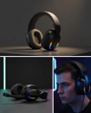 RGB Aydınlatmalı Kablosuz  Kulaklığı Konsol ve PC Uyumlu