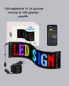 RGB LED Panel – Mobil Uyumlu, Yazı ve GIF Destekli, USB Bağlantılı Dekoratif Ekran