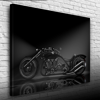 Siyah Futuristik Chopper Motosiklet Kanvas Tablo 50 x 70