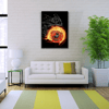Siyah ve Turuncu Tonlarda  Spor Motosiklet Kanvas Tablo 50 x 70