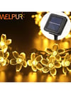 Solar Çiçekli Dekoratif 30 Led Bahçe Lambası