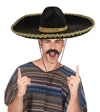 Sombrero Meksika Şapkası Altın Şeritli Yetişkin Boy