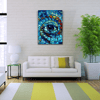 Soyut , Mavi Tonlarda Dekoratif Kanvas Tablo 50 x 70