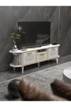 Tv Sehpası Mira Gold 5032 Beyaz 160 Cm 35 Cm 50 Cm