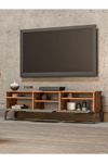 Tv Sehpası Tv Ünitesi 160 Cm Atlantik Çam Gold Mistral 5070
