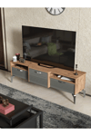 Tv Sehpası Tv Ünitesi 160 Cm Atlantik Çam Antrasit Mistral 5071