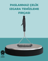 Uzun Saplı Paslanmaz Çelik Izgara Temizlik Fırçası