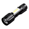 Wison ws-5454 Taktik el feneri USB şarj edilebilir kamp feneri COB zumlanabilir mini taşınabilir el feneri