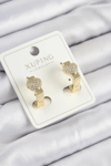 Xuping Zirkon Taşlı Kalp Model Gold Renk Kadın Küpe